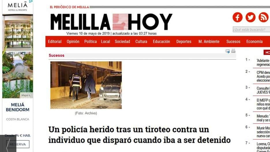 Un Policía Años Herido En Tiroteo Anoche De Con Melillense 30 b7fY6gy